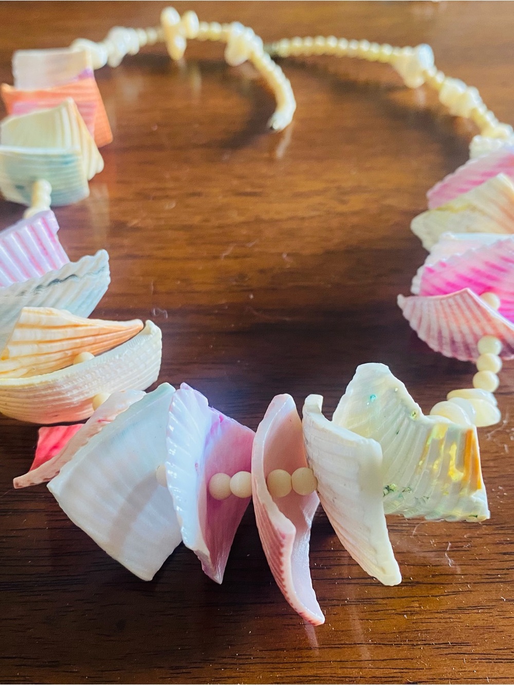 Seashell women’s Necklace - Pink, White & Cream
